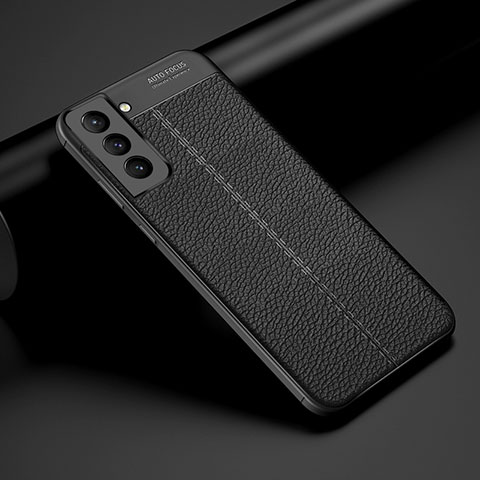 Custodia Silicone Morbida In Pelle Cover S06 per Samsung Galaxy S25 Plus 5G Nero