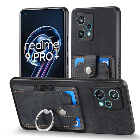Custodia Silicone Morbida In Pelle Cover SD1 per Realme 9 Pro+ Plus 5G Nero