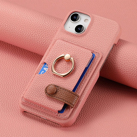 Custodia Silicone Morbida In Pelle Cover SD17 per Apple iPhone 13 Oro Rosa