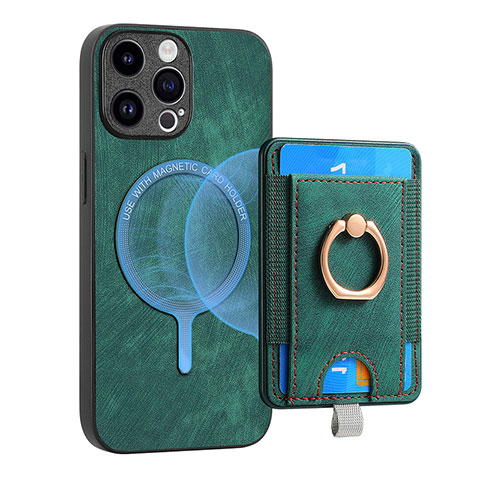Custodia Silicone Morbida In Pelle Cover SD17 per Apple iPhone 14 Pro Max Verde