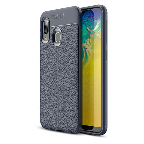 Custodia Silicone Morbida In Pelle Cover WL1 per Samsung Galaxy A20e Blu