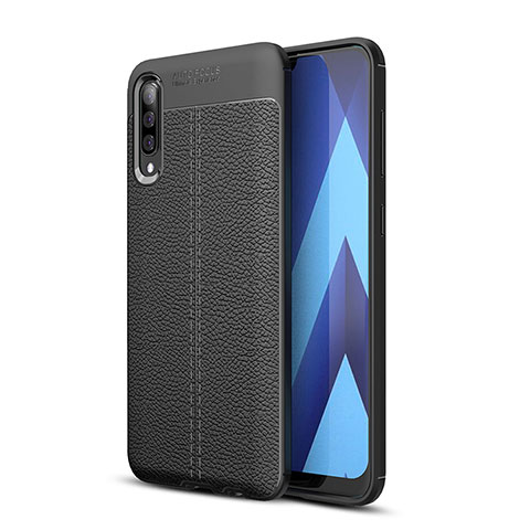 Custodia Silicone Morbida In Pelle Cover WL1 per Samsung Galaxy A70S Nero