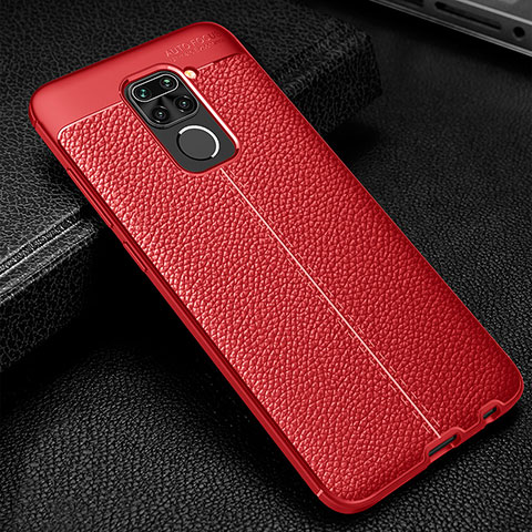 Custodia Silicone Morbida In Pelle Cover WL1 per Xiaomi Redmi Note 9 Rosso
