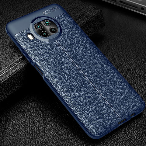 Custodia Silicone Morbida In Pelle Cover WL2 per Xiaomi Mi 10i 5G Blu