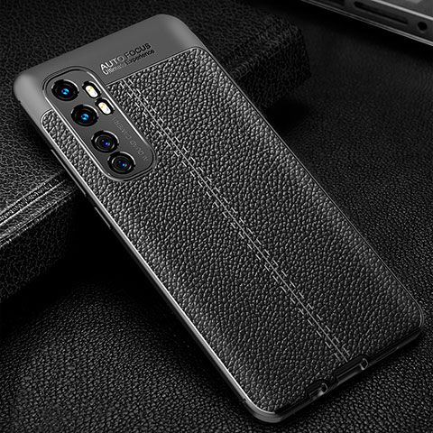 Custodia Silicone Morbida In Pelle Cover WL2 per Xiaomi Mi Note 10 Lite Nero