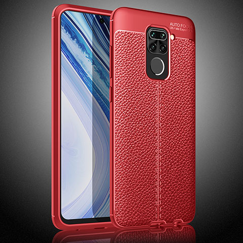 Custodia Silicone Morbida In Pelle Cover WL2 per Xiaomi Redmi Note 9 Rosso