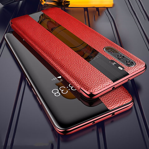 Custodia Silicone Morbida In Pelle Cover Z01 per Huawei P30 Pro Rosso