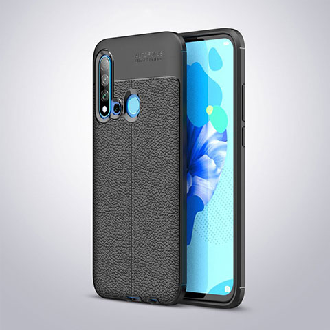 Custodia Silicone Morbida In Pelle per Huawei P20 Lite (2019) Nero