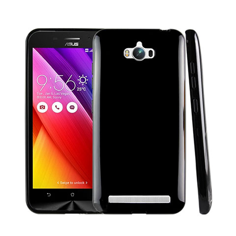 Custodia Silicone Morbida Lucido per Asus Zenfone Max ZC550KL Nero