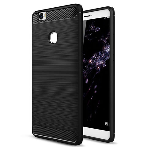 Custodia Silicone Morbida Lucido per Huawei Honor V8 Max Nero