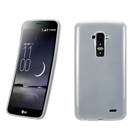 Custodia Silicone Morbida Lucido per LG G Flex Bianco