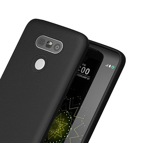 Custodia Silicone Morbida Lucido per LG G5 Nero