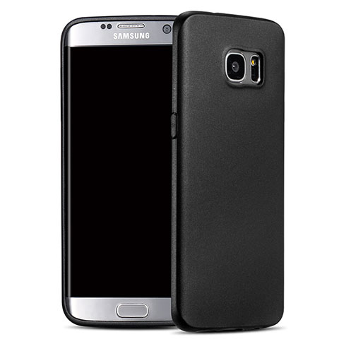 Custodia Silicone Morbida Lucido per Samsung Galaxy S7 Edge G935F Nero