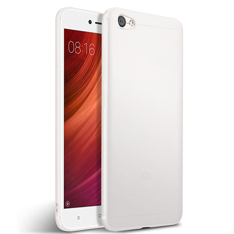 Custodia Silicone Morbida Lucido per Xiaomi Redmi Note 5A Standard Edition Bianco