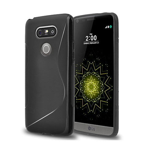 Custodia Silicone Morbida S-Line per LG G5 Nero