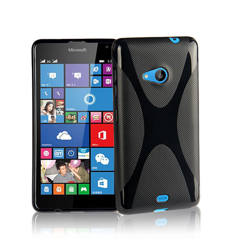 Custodia Silicone Morbida X-Line per Microsoft Lumia 535 Nero