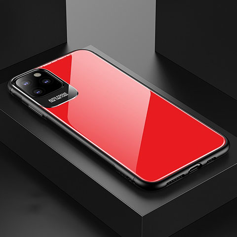 Custodia Silicone Specchio Laterale Cover G02 per Apple iPhone 11 Pro Max Rosso