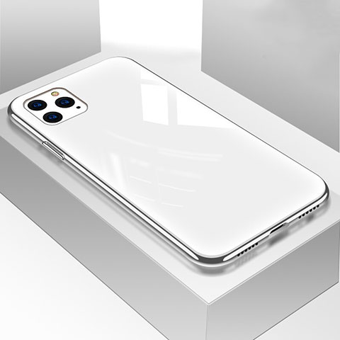 Custodia Silicone Specchio Laterale Cover M01 per Apple iPhone 11 Pro Bianco
