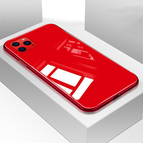 Custodia Silicone Specchio Laterale Cover M01 per Apple iPhone 11 Pro Rosso