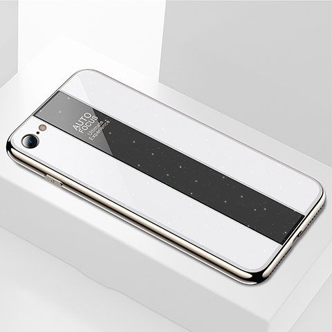 Custodia Silicone Specchio Laterale Cover M01 per Apple iPhone 6 Bianco