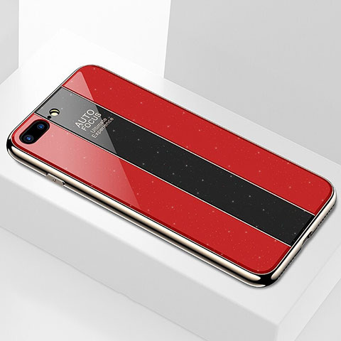 Custodia Silicone Specchio Laterale Cover M01 per Apple iPhone 7 Plus Rosso