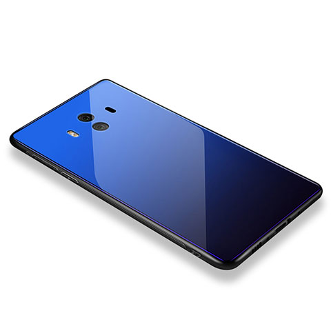 Custodia Silicone Specchio Laterale Cover M01 per Huawei Mate 10 Blu