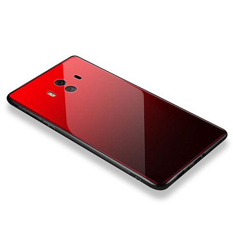 Custodia Silicone Specchio Laterale Cover M01 per Huawei Mate 10 Rosso