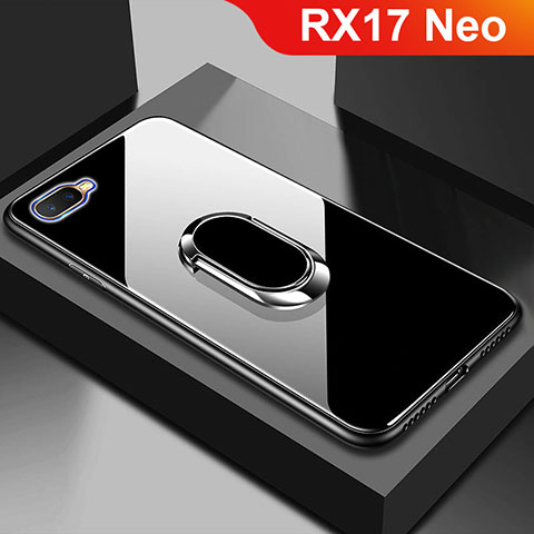 Custodia Silicone Specchio Laterale Cover M01 per Oppo RX17 Neo Nero