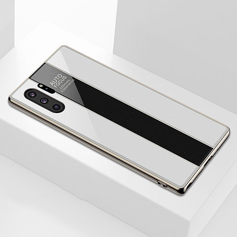 Custodia Silicone Specchio Laterale Cover M01 per Samsung Galaxy Note 10 Plus Bianco