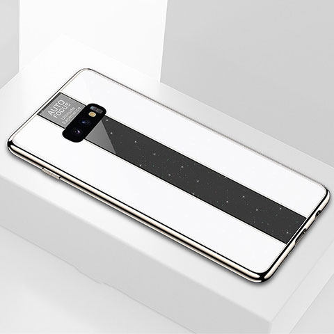 Custodia Silicone Specchio Laterale Cover M01 per Samsung Galaxy S10e Bianco