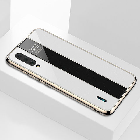 Custodia Silicone Specchio Laterale Cover M01 per Xiaomi CC9e Bianco