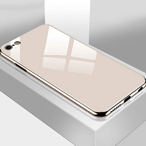 Custodia Silicone Specchio Laterale Cover M02 per Apple iPhone 6 Plus Oro