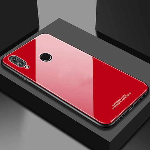 Custodia Silicone Specchio Laterale Cover M02 per Huawei Honor 10 Lite Rosso