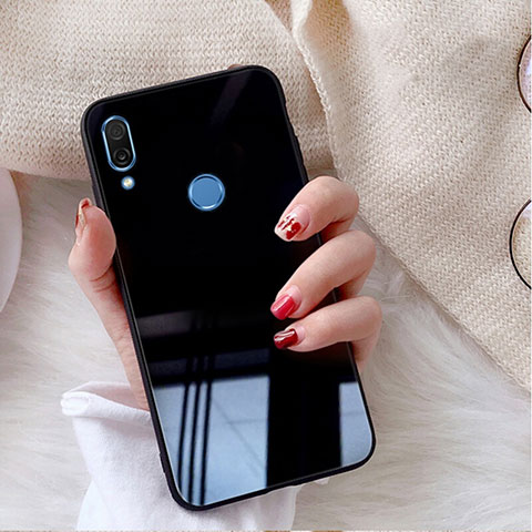 Custodia Silicone Specchio Laterale Cover M02 per Huawei Nova 3e Nero