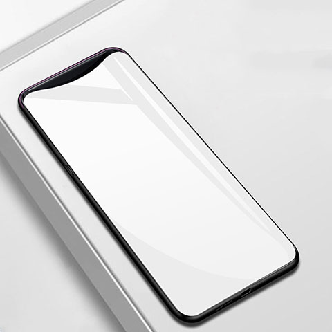 Custodia Silicone Specchio Laterale Cover M02 per Oppo Find X Bianco