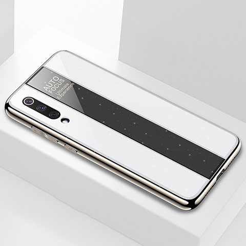 Custodia Silicone Specchio Laterale Cover M02 per Xiaomi Mi 9 Bianco