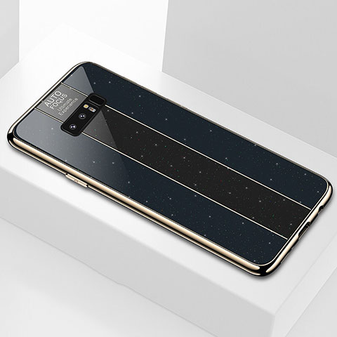 Custodia Silicone Specchio Laterale Cover M03 per Samsung Galaxy Note 8 Nero