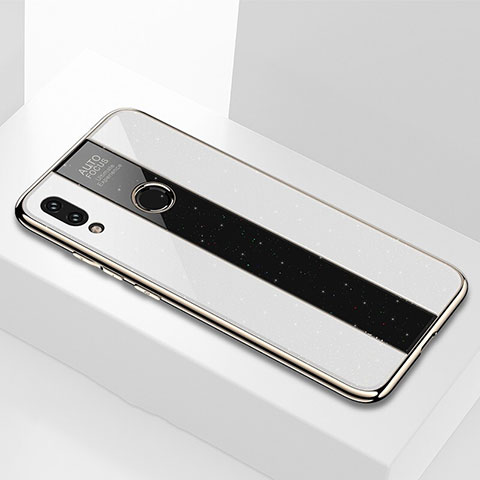 Custodia Silicone Specchio Laterale Cover M03 per Xiaomi Redmi Note 7 Bianco