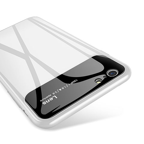 Custodia Silicone Specchio Laterale Cover per Apple iPhone 6 Bianco