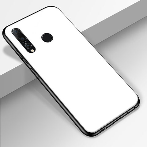 Custodia Silicone Specchio Laterale Cover per Huawei Honor 20 Lite Bianco