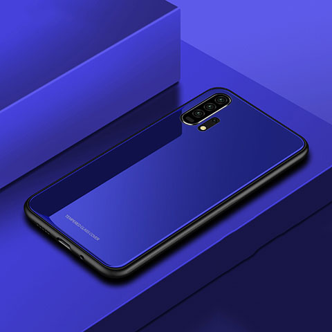 Custodia Silicone Specchio Laterale Cover per Huawei Honor 20 Pro Blu