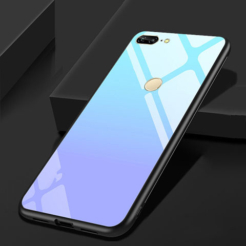 Custodia Silicone Specchio Laterale Cover per Huawei Honor 9 Lite Cielo Blu