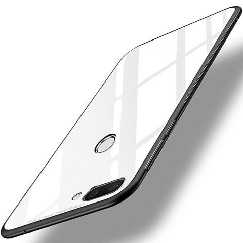 Custodia Silicone Specchio Laterale Cover per Huawei Honor 9i Bianco