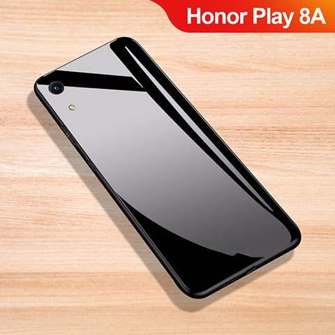 Custodia Silicone Specchio Laterale Cover per Huawei Honor Play 8A Nero