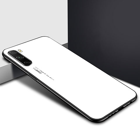 Custodia Silicone Specchio Laterale Cover per Huawei Mate 40 Lite 5G Bianco