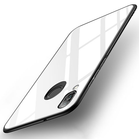Custodia Silicone Specchio Laterale Cover per Huawei Nova 3e Bianco