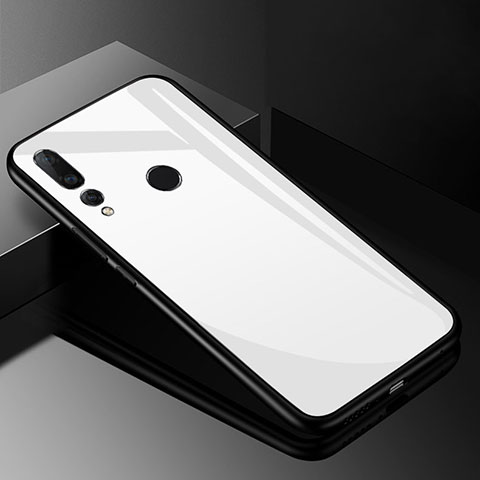 Custodia Silicone Specchio Laterale Cover per Huawei Nova 4 Bianco