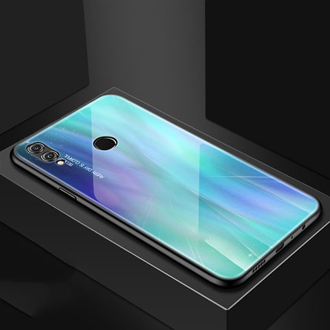 Custodia Silicone Specchio Laterale Cover per Huawei P Smart (2019) Blu