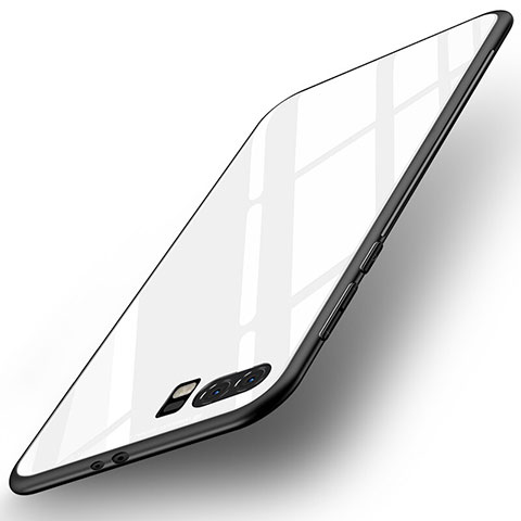 Custodia Silicone Specchio Laterale Cover per Huawei P10 Plus Bianco