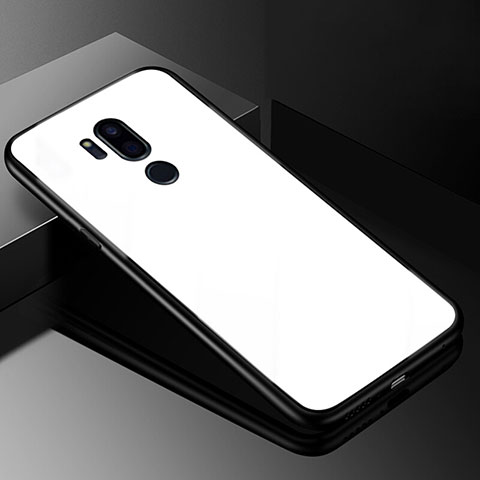 Custodia Silicone Specchio Laterale Cover per LG G7 Bianco